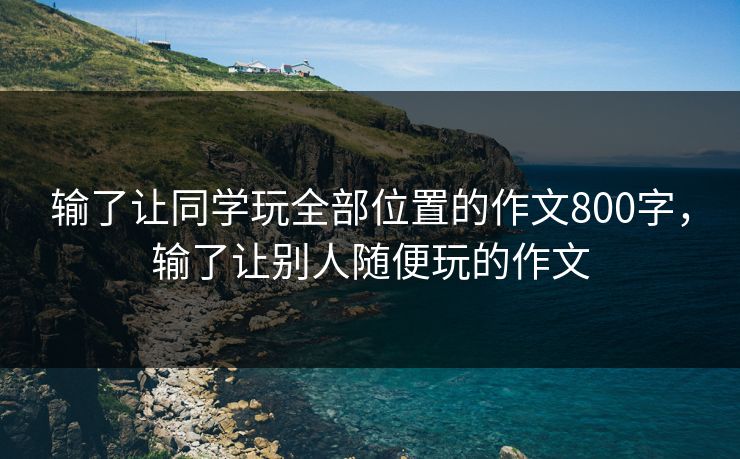 输了让同学玩全部位置的作文800字，输了让别人随便玩的作文