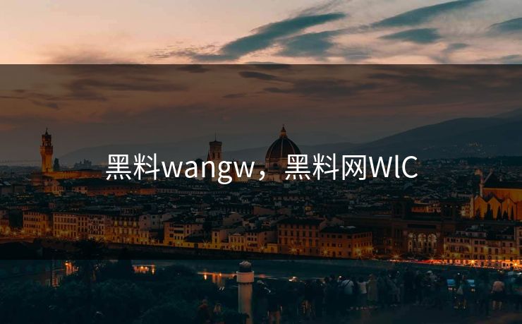 黑料wangw，黑料网WlC